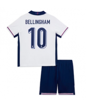 Inghilterra Jude Bellingham #10 Maglia Gara Casa Repliche Europei 2024 Bambino